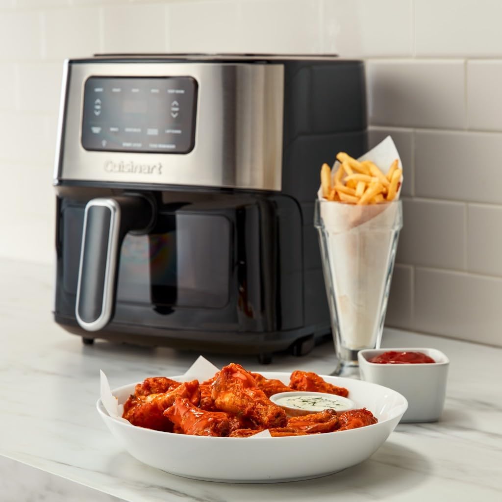 Cuisinart Airfryer, 6-Qt Basket Air Fryer Oven that Roasts, Bakes, Broils  Air Frys Quick  Easy Meals - Digital Display with 5 Presets, Non Stick  Dishwasher Safe, AIR-200