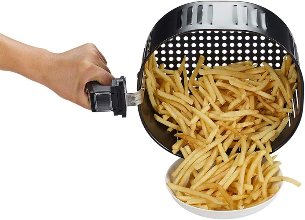 GoWISE USA 1700-Watt 5.8-QT 8-in-1 Digital Air Fryer with Recipe Book, Black
