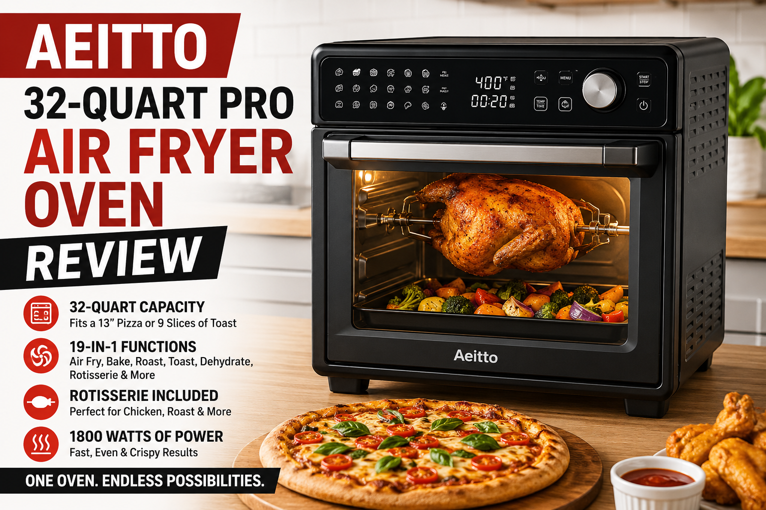Aeitto 32-Quart PRO Air Fryer Oven Review: Is It Worth Buying?