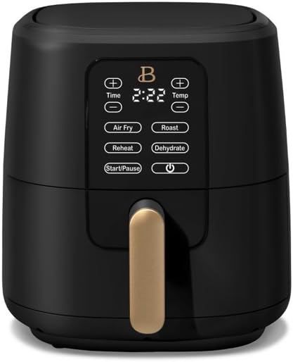 Beautiful 6 Quart Touchscreen Air Fryer, Black Sesame by Drew Barrymore