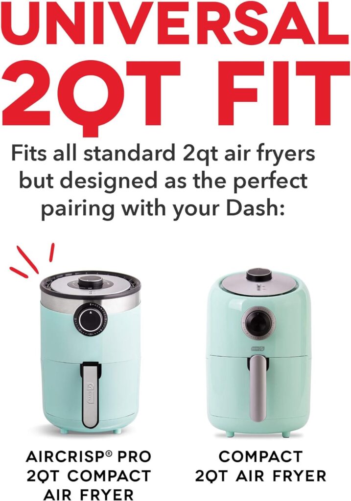 Dash 6-Piece Air Fryer Accessory Kit, 2 Quart, Compact