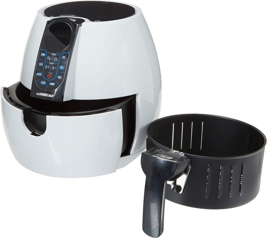 GoWISE USA 3.7-Quart Programmable Air Fryer with 8 Cook Presets, GW22638 - Black