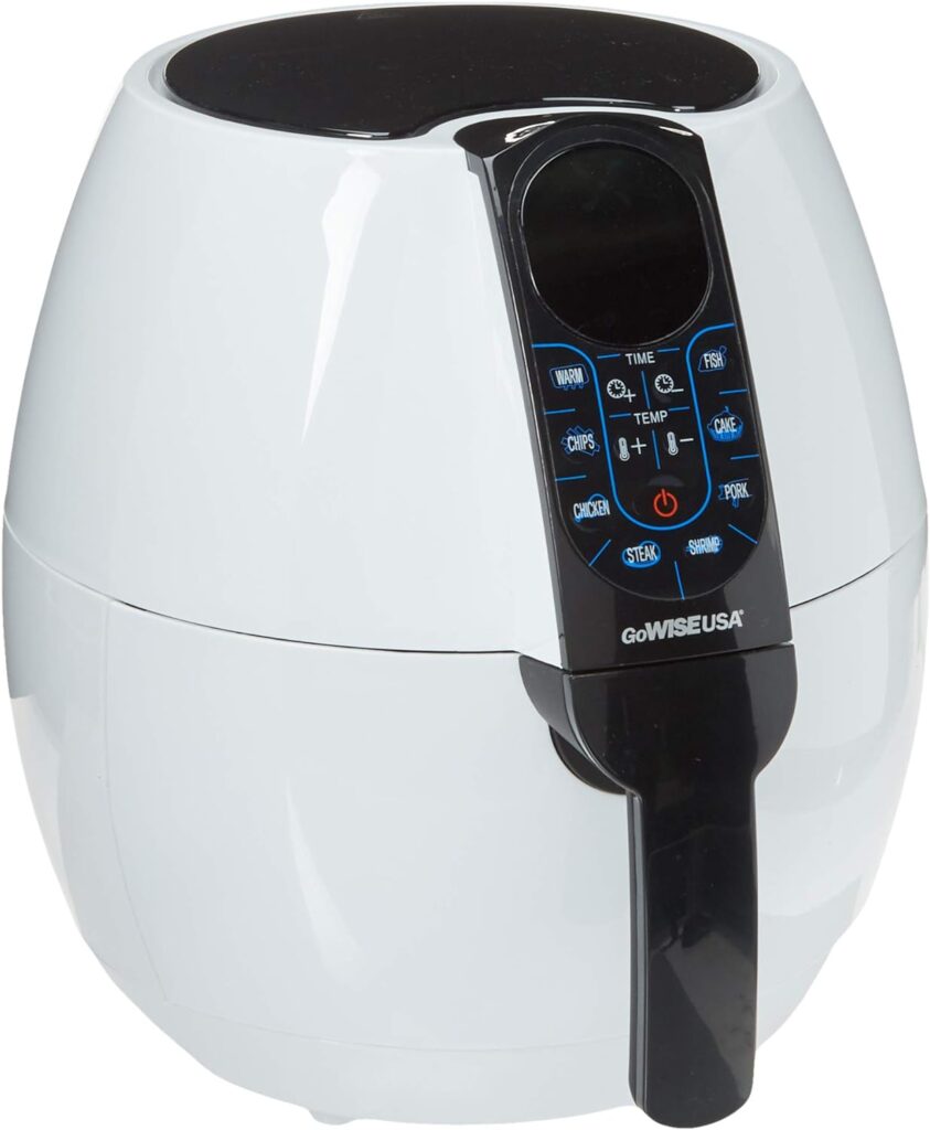 GoWISE USA 3.7-Quart Programmable Air Fryer with 8 Cook Presets, GW22638 - Black