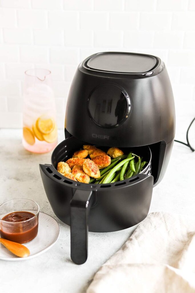 Chefman Small Compact Air Fryer Healthy Cooking, 2 Qt Nonstick, User Friendly and Adjustable Temperature Control w/ 60 Minute Timer  Auto Shutoff, Dishwasher Safe Basket, BPA-Free, 2 Quart, Black